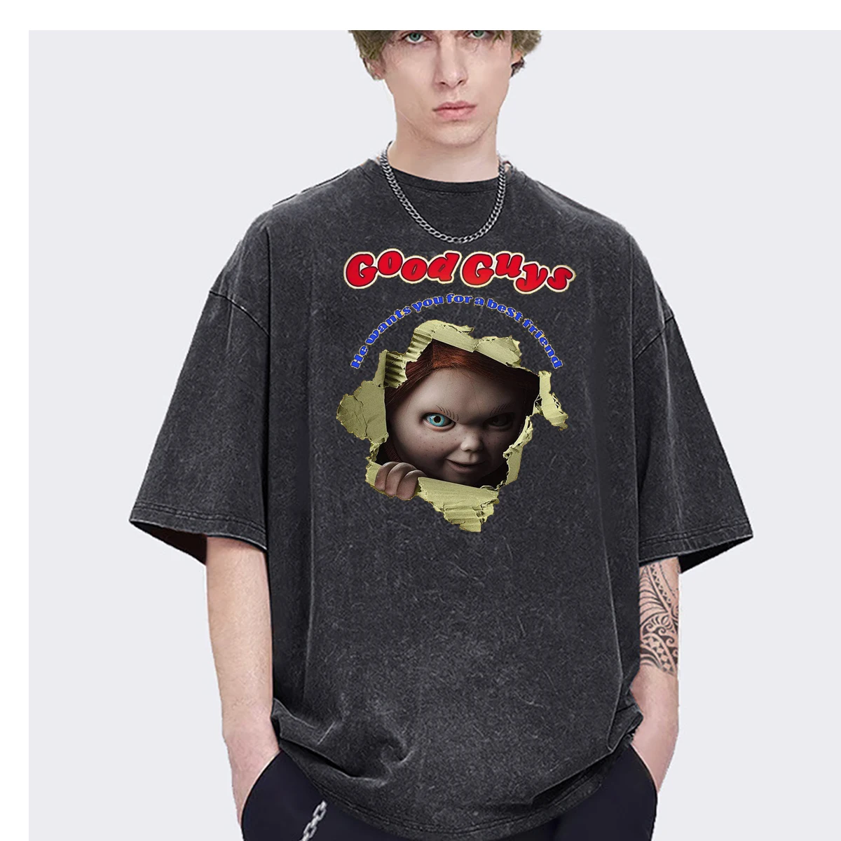 Anime Horror Chucky Harajuku Funny Cartoon ins mens t shirt Womens Fashion 100% Cotton summer casual Streetwear Unisex Korean
Anime Horror Chucky Harajuku Funny Cartoon ins mens t shirt Womens Fashion 100% Cotton summer casual Streetwear Unisex Korean
