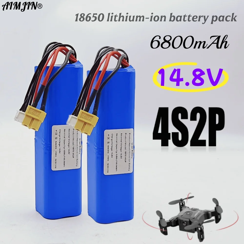 Новый литий-ионный аккумулятор 14,8 В 4S2P для дрона большой емкости, перезаряжаемый lpega, различные самолеты с дистанционным управлением, квадрокоптер
Новый литий-ионный аккумулятор 14,8 В 4S2P для дрона большой емкости, перезаряжаемый lpega, различные самолеты с дистанционным управлением, квадрокоптер