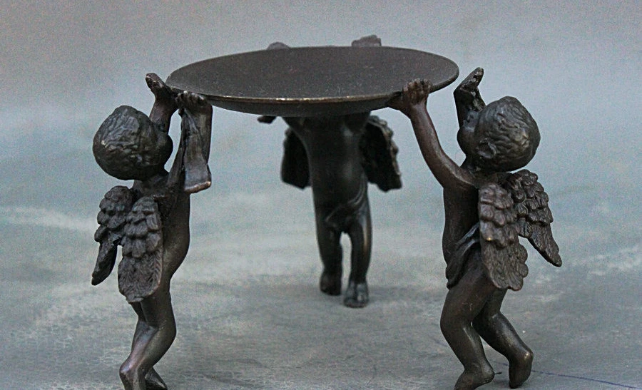 Patung Tempat lilin malaikat anak laki-laki, patung perunggu murni Tiongkok 8CM
Patung Tempat lilin malaikat anak laki-laki, patung perunggu murni Tiongkok 8CM