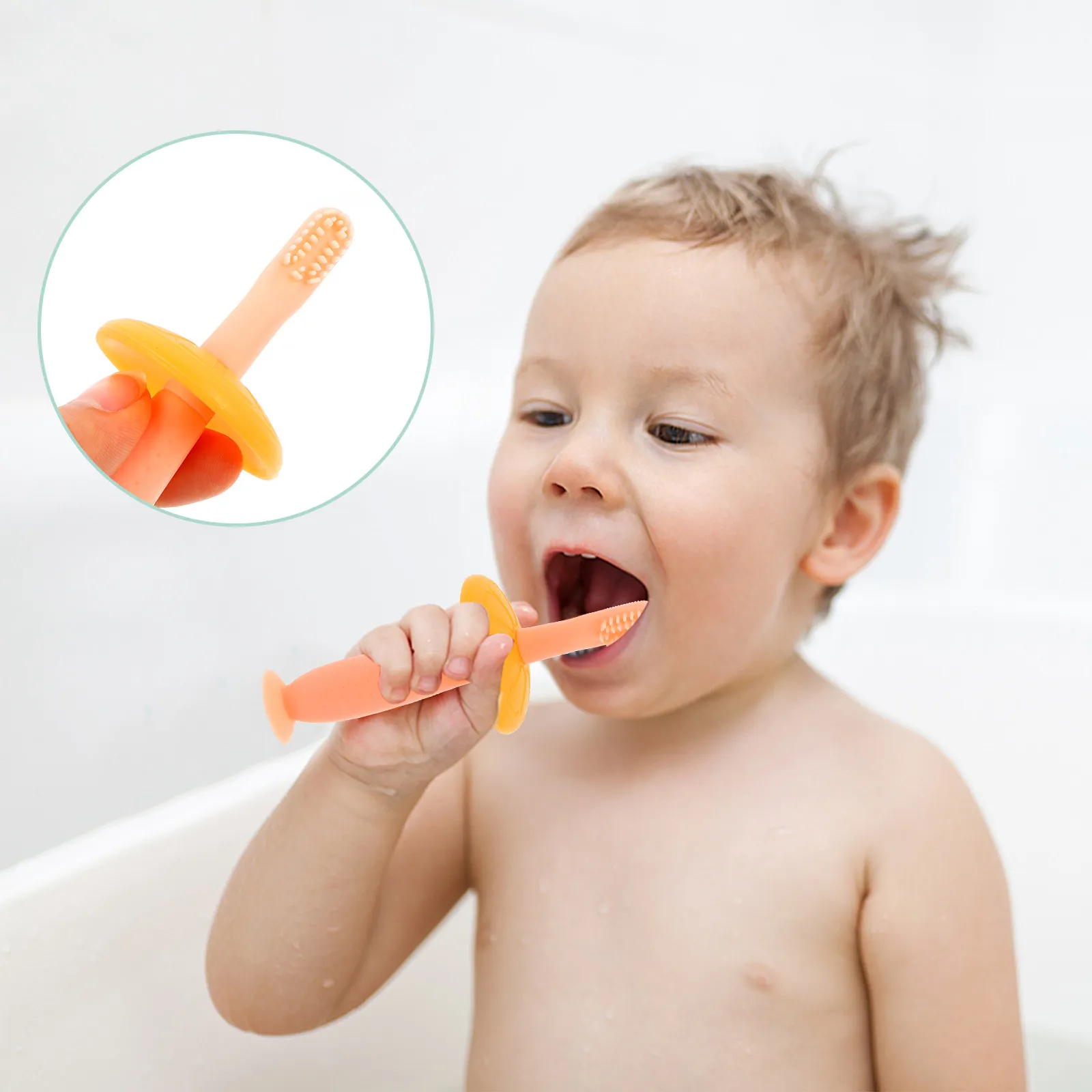 1Set Silicone Infant Toothbrush Ultra-Soft Bristles Stimulating Safe Boil-Proof Material Suction Base Bite Limiter Oral
1Set Silicone Infant Toothbrush Ultra-Soft Bristles Stimulating Safe Boil-Proof Material Suction Base Bite Limiter Oral