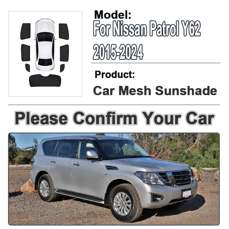 Car Visors For Nissan Patrol Y62 All Accessories 2015-2024 MK6 Auto Mesh Shades Window Sunshades Sunscreen Privacy Curtains Sun
Car Visors For Nissan Patrol Y62 All Accessories 2015-2024 MK6 Auto Mesh Shades Window Sunshades Sunscreen Privacy Curtains Sun