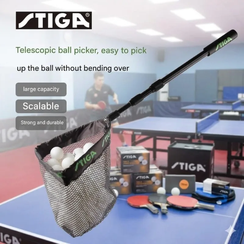 Original Stiga table Tennis Telescopic Ball Picker, Spring Multi-Ball Training Ball Picker, Multi-Angle Ball Picking Net Basket
Original Stiga table Tennis Telescopic Ball Picker, Spring Multi-Ball Training Ball Picker, Multi-Angle Ball Picking Net Basket