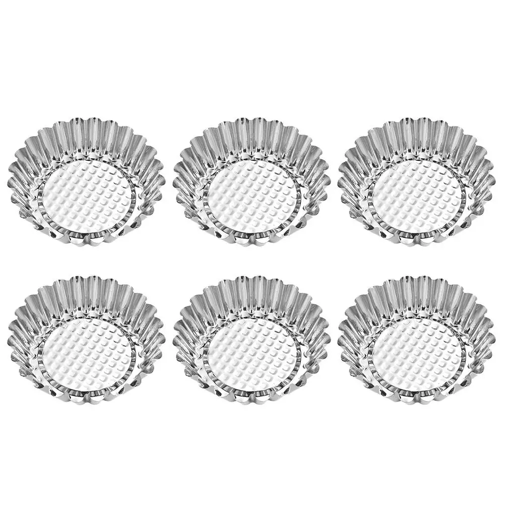 6 Pcs Egg Tart Mold Stainless Steel Reusable Pastry Molds Bakery Dessert Cake Flower Shape Easy Clean Corrosion Resistant
6 Pcs Egg Tart Mold Stainless Steel Reusable Pastry Molds Bakery Dessert Cake Flower Shape Easy Clean Corrosion Resistant