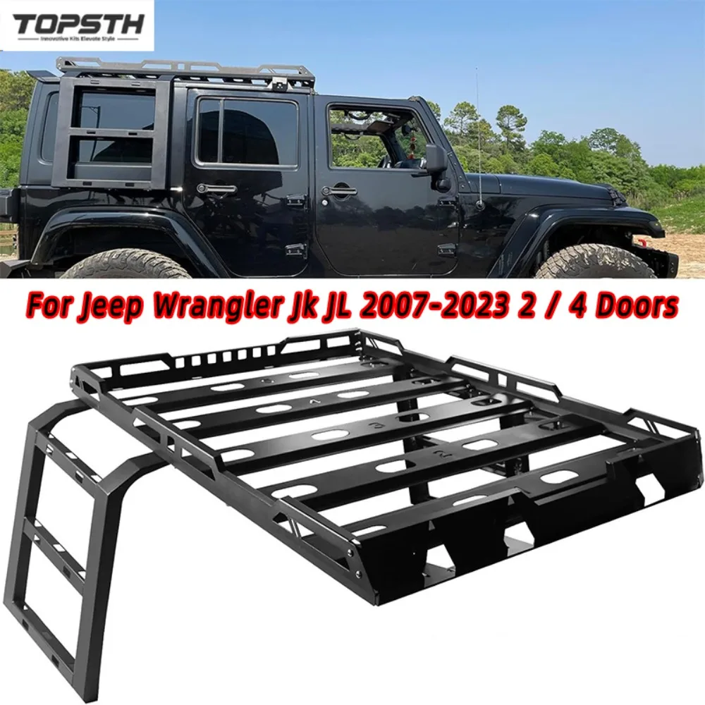 Luggage Roof Rack, For Jeep Wrangler Jk JL 2007-2023 2 / 4 Doors, Aluminum, Roof Rack with Step Off-road, Auto Accessories
Luggage Roof Rack, For Jeep Wrangler Jk JL 2007-2023 2 / 4 Doors, Aluminum, Roof Rack with Step Off-road, Auto Accessories
