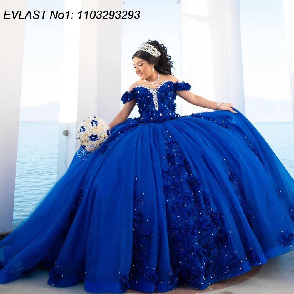 EVLAST блестящее королевское синее платье Quinceanera по индивидуальному заказу, бальное платье с цветочной аппликацией и бисером, корсет Sweet 16, Vestido De 15 Anos E1Q181
EVLAST блестящее королевское синее платье Quinceanera по индивидуальному заказу, бальное платье с цветочной аппликацией и бисером, корсет Sweet 16, Vestido De 15 Anos E1Q181