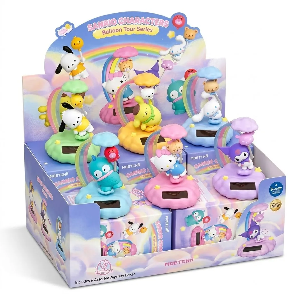 Sanrio Balloon Tour Solar Powered Blind Box Kawaii Kuromi Hello Kitty Cinnamoroll Shaking Toy Figure Desktop Ornament Gift
Sanrio Balloon Tour Solar Powered Blind Box Kawaii Kuromi Hello Kitty Cinnamoroll Shaking Toy Figure Desktop Ornament Gift