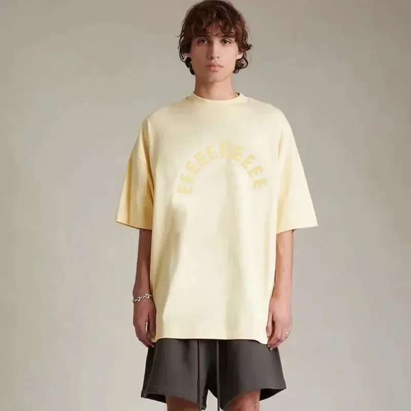 Classic Brand Double Line Men's T-shirt High Street 3D Silicone Letter Short Sleeved Women's Pullover Couple Casual Top Set
Classic Brand Double Line Men's T-shirt High Street 3D Silicone Letter Short Sleeved Women's Pullover Couple Casual Top Set