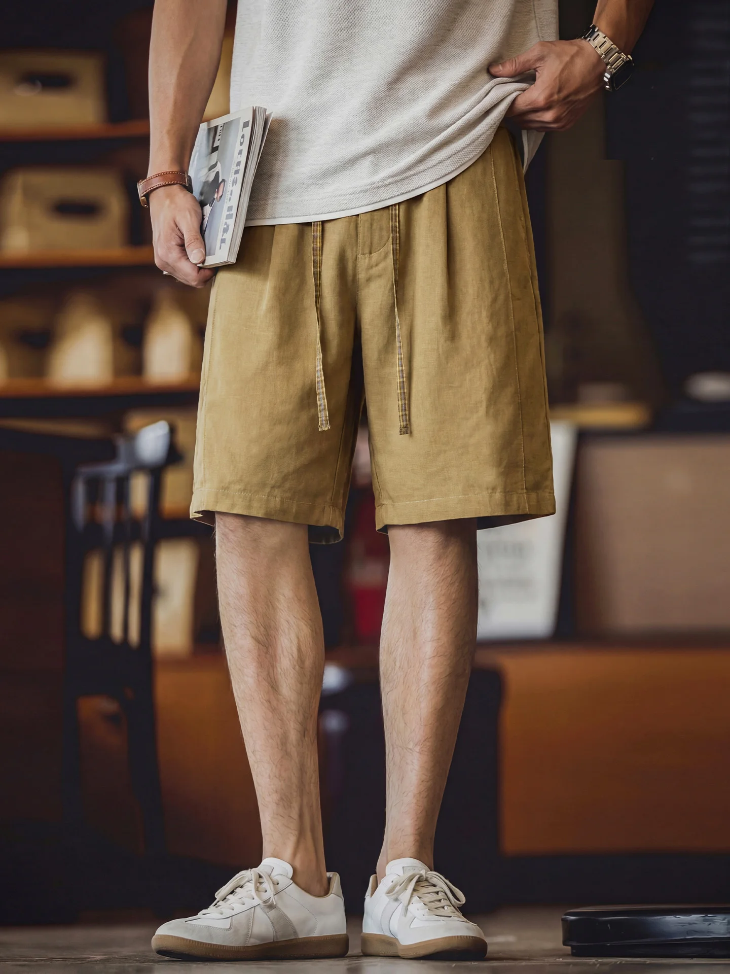 Men's Casual Cotton Lyocell Blend Short Pants Summer Commute Straight Leg Five-Quarter Length Drawstring Versatile Lightweight
Men's Casual Cotton Lyocell Blend Short Pants Summer Commute Straight Leg Five-Quarter Length Drawstring Versatile Lightweight