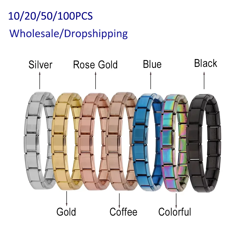 10/20/50/100pcs Italian Charm Stainless Steel 9mm Bracelet Colorful Style for Woman Men Daily GIft DIY Making Jewelry Wholesale
10/20/50/100pcs Italian Charm Stainless Steel 9mm Bracelet Colorful Style for Woman Men Daily GIft DIY Making Jewelry Wholesale