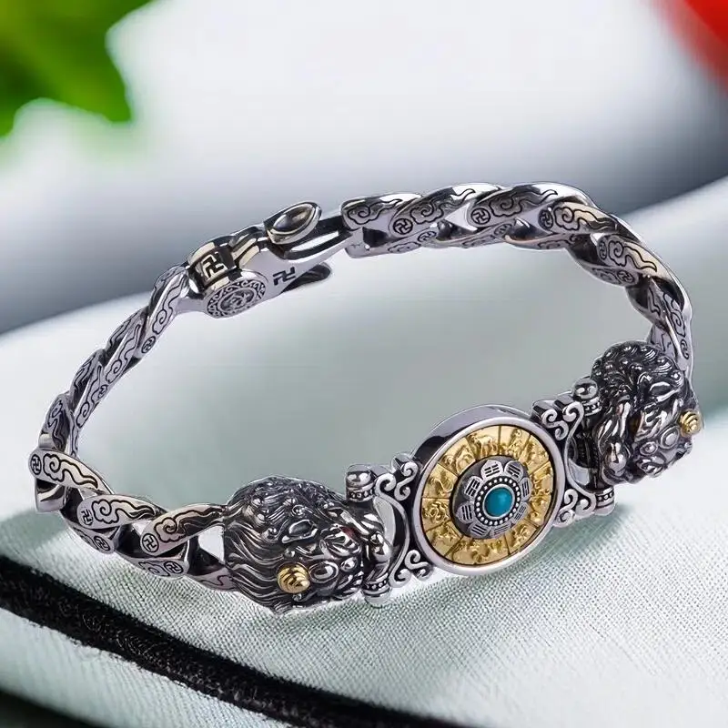 925 Silver Pixiu Bracelet Real Natural Jade Bangle Vintage Amulet Designer Gemstone Fashion Charm Women Talismans Luxury
925 Silver Pixiu Bracelet Real Natural Jade Bangle Vintage Amulet Designer Gemstone Fashion Charm Women Talismans Luxury