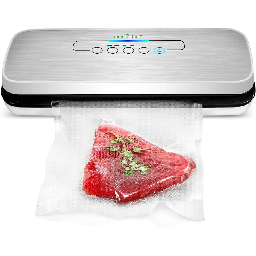 Vacuum Sealer Machine – Compact Silver Vacuum Sealing System with Dry & Moist Modes, LED Indicators, Starter Kit & Extra Bags –
Vacuum Sealer Machine – Compact Silver Vacuum Sealing System with Dry & Moist Modes, LED Indicators, Starter Kit & Extra Bags –