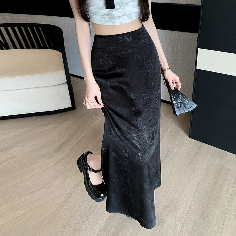 Chinese Style Retro A-line Skirt for Women 2025 Spring Summer New Mid-length Satin Long Skirts Party Dresses Woman Wear to Work
Chinese Style Retro A-line Skirt for Women 2025 Spring Summer New Mid-length Satin Long Skirts Party Dresses Woman Wear to Work