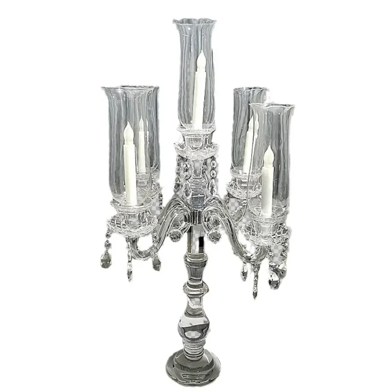 Outdoor Roman column glass crystal candle holder Vintage wedding integrated windproof special candle holder
Outdoor Roman column glass crystal candle holder Vintage wedding integrated windproof special candle holder