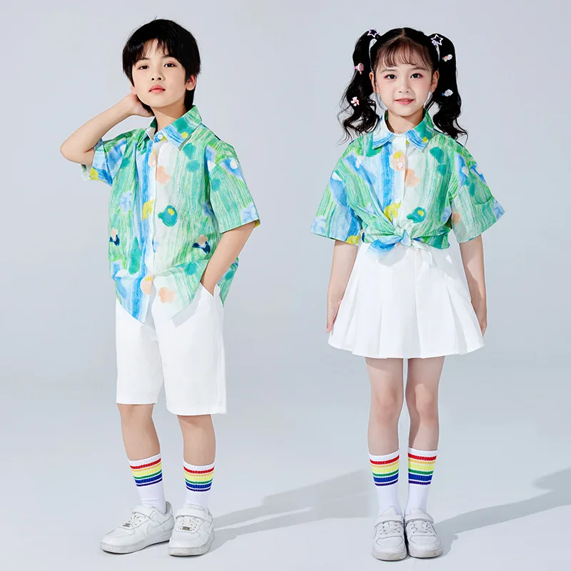 Children Hip Hop Summer Clothes Sets Short Sleeve Shirt Street Dance Skirt Boy Girl Sport Outfits Kids Jazz Cheerleader Costumes
Children Hip Hop Summer Clothes Sets Short Sleeve Shirt Street Dance Skirt Boy Girl Sport Outfits Kids Jazz Cheerleader Costumes