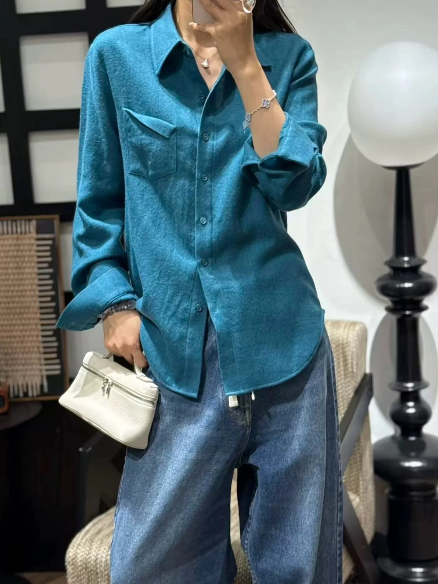 Women's Wool irt Spring Autumn Loose Fit Slimming ket Design Long Sve Busin Casual Sle Faionable Outerwear
Women's Wool irt Spring Autumn Loose Fit Slimming ket Design Long Sve Busin Casual Sle Faionable Outerwear