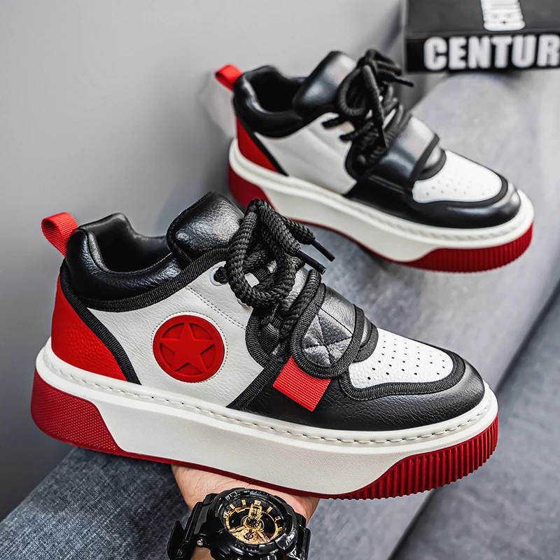 Весенне-зимние мужские кроссовки на платформе, высокие повседневные туфли, уличная мужская прогулочная спортивная обувь для скейтбординга, Zapatillas Hombre 
Весенне-зимние мужские кроссовки на платформе, высокие повседневные туфли, уличная мужская прогулочная спортивная обувь для скейтбординга, Zapatillas Hombre