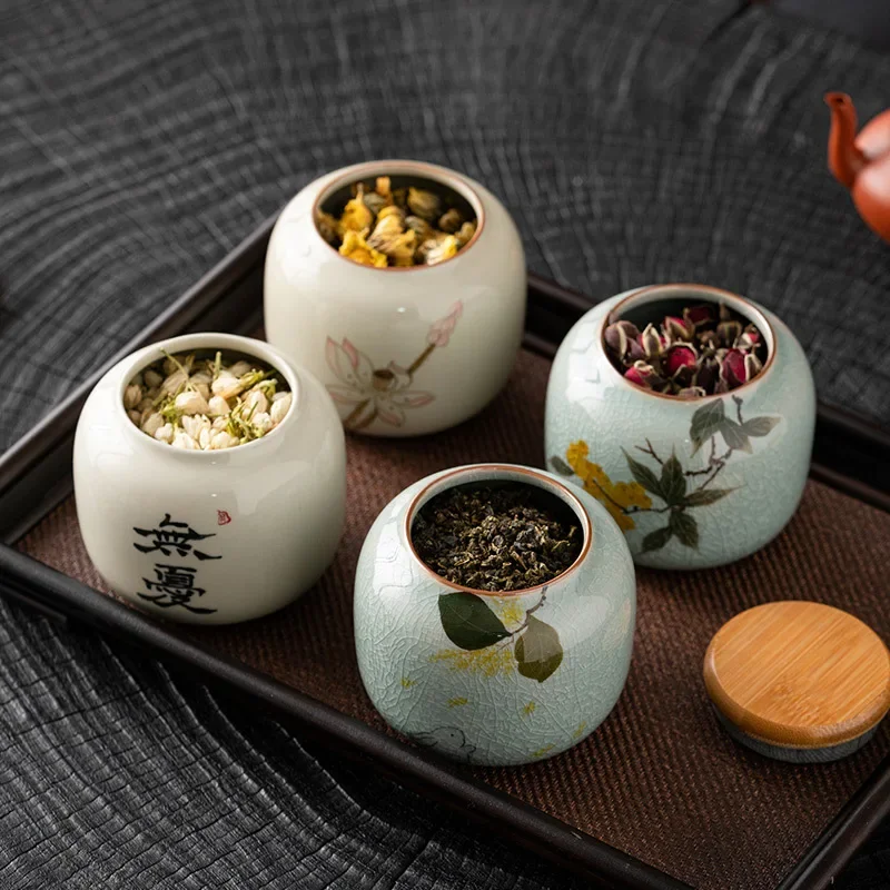 Chinese Calligraphy Tea Jar Pu'er Red and Green Tea Tea Storage Empty Packaging Box Portable Ceramic Sealed Jar
Chinese Calligraphy Tea Jar Pu'er Red and Green Tea Tea Storage Empty Packaging Box Portable Ceramic Sealed Jar