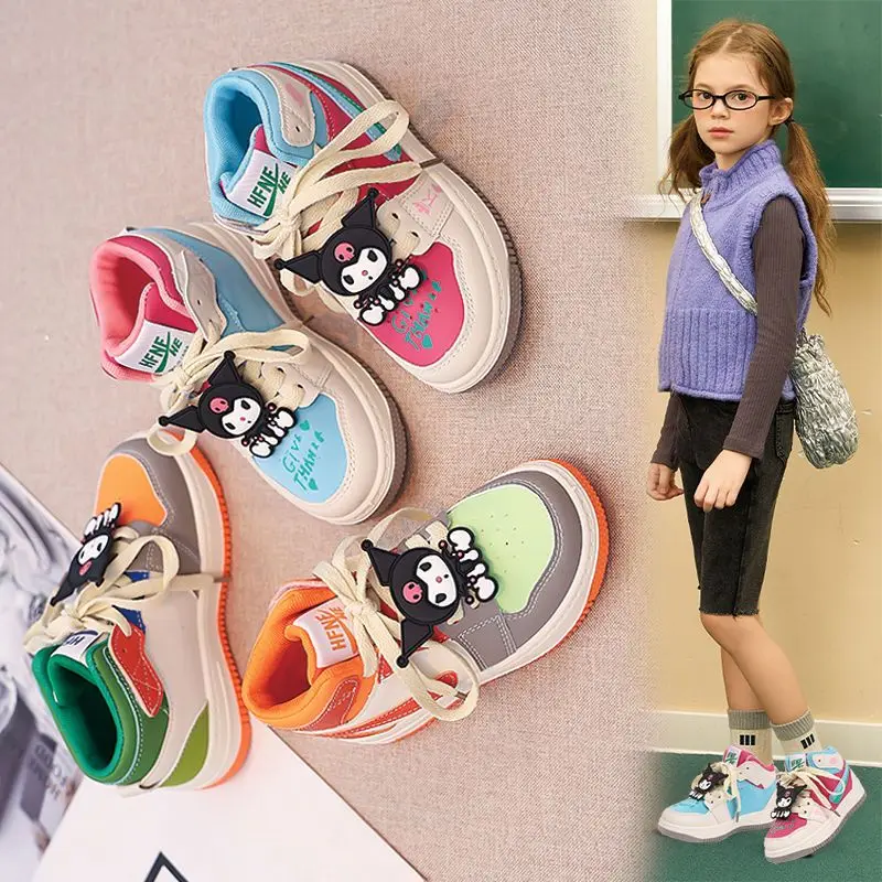 Girls Boys Kawaii Kuromi Pendant Sanrio Anime Children Sports Sneakers Cute Cartoon Leather Soft Sole Shoes Gifts for Girls
Girls Boys Kawaii Kuromi Pendant Sanrio Anime Children Sports Sneakers Cute Cartoon Leather Soft Sole Shoes Gifts for Girls