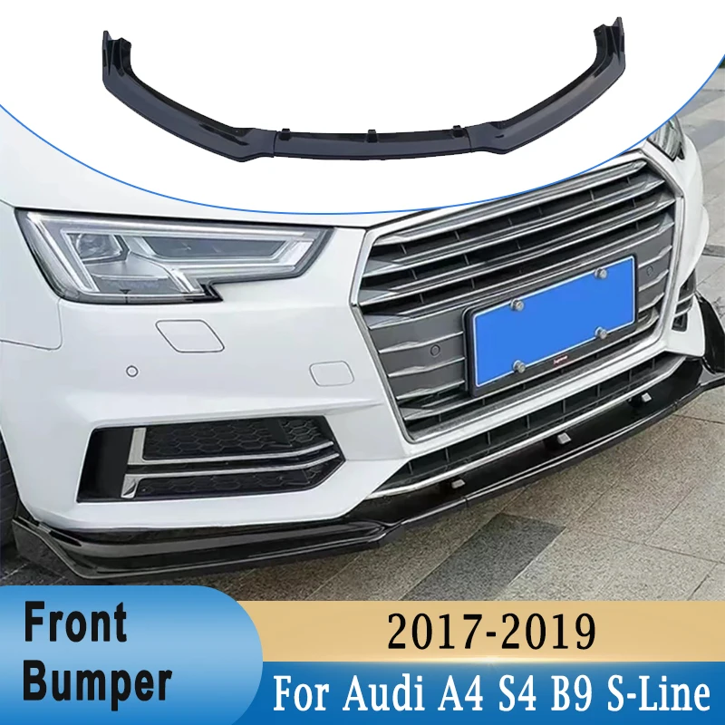 Gloss Black Front Bumper Spoiler Lip Lower Bumper Diffuser Protector Modification Kit for Audi A4 S4 B9 S-Line 2017-2019
Gloss Black Front Bumper Spoiler Lip Lower Bumper Diffuser Protector Modification Kit for Audi A4 S4 B9 S-Line 2017-2019