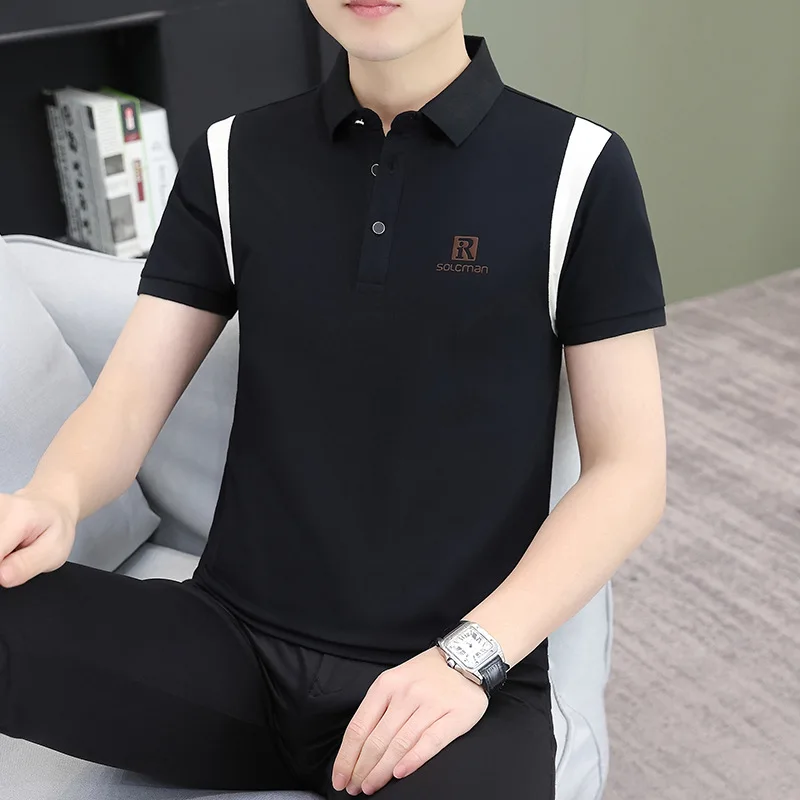 Men's Summer Short Sleeve Base Shirt Casual Collar Splice T-shirt Cotton Blend Color Block Design Versatile Male Top
Men's Summer Short Sleeve Base Shirt Casual Collar Splice T-shirt Cotton Blend Color Block Design Versatile Male Top