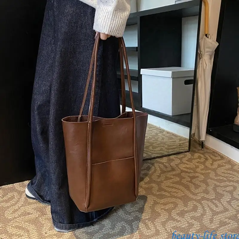 Retro Minimalists Shoulder Bag PU Leather Solid Color Handbag for Everyday Use Commuters Shopper Large Underarm Bag 517D
Retro Minimalists Shoulder Bag PU Leather Solid Color Handbag for Everyday Use Commuters Shopper Large Underarm Bag 517D