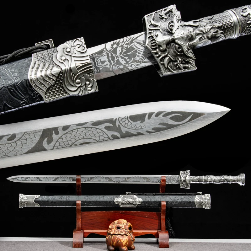 Medieval Han Jian Sword High Manganese Steel Blade Real Full Tang Sharp Ready Battle Sword Metal Handle Dragon Kongfu Katanas
Medieval Han Jian Sword High Manganese Steel Blade Real Full Tang Sharp Ready Battle Sword Metal Handle Dragon Kongfu Katanas