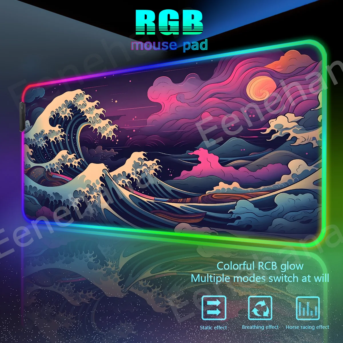 RGB Japanese Sea Wave Mouse Pad LED Xxl Rubber Anti Slip Base Carpet Large PC Gaming Computer Keyboard Accessories Extended Pad
RGB Japanese Sea Wave Mouse Pad LED Xxl Rubber Anti Slip Base Carpet Large PC Gaming Computer Keyboard Accessories Extended Pad