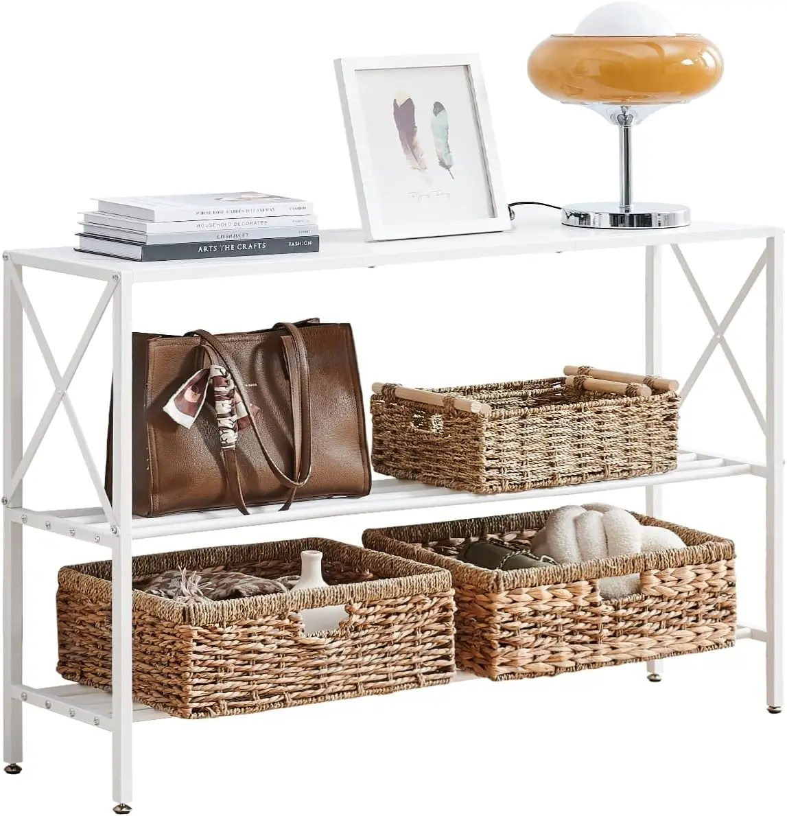 Console Table,Multifunctional Sofa Side Table With Shelves,Behind Couch Tv Tables With Metal Frame,Accent Display Stand For
Console Table,Multifunctional Sofa Side Table With Shelves,Behind Couch Tv Tables With Metal Frame,Accent Display Stand For