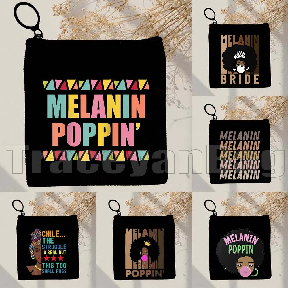 Melanin Poppin Afro Queen Magic Black History Month Woman African American Canvas Coin Purse Key Case Small Bag Wallet Pouch
Melanin Poppin Afro Queen Magic Black History Month Woman African American Canvas Coin Purse Key Case Small Bag Wallet Pouch
