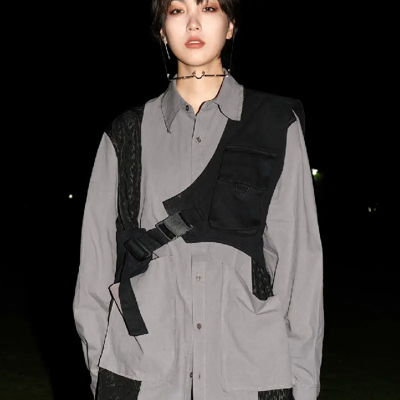 Dark Tactical Lightweight Detachable Vest Saddle Neutral Style Women's Men's Clothing Decoration Street Style Short Cotton
Dark Tactical Lightweight Detachable Vest Saddle Neutral Style Women's Men's Clothing Decoration Street Style Short Cotton