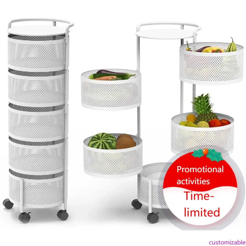 Горячая распродажа: Настраиваемая вращающаяся корзина для фруктов, 5-ярусная металлическая прочная кухонная полка-тележка на колесиках, не требует сборки
Горячая распродажа: Настраиваемая вращающаяся корзина для фруктов, 5-ярусная металлическая прочная кухонная полка-тележка на колесиках, не требует сборки
