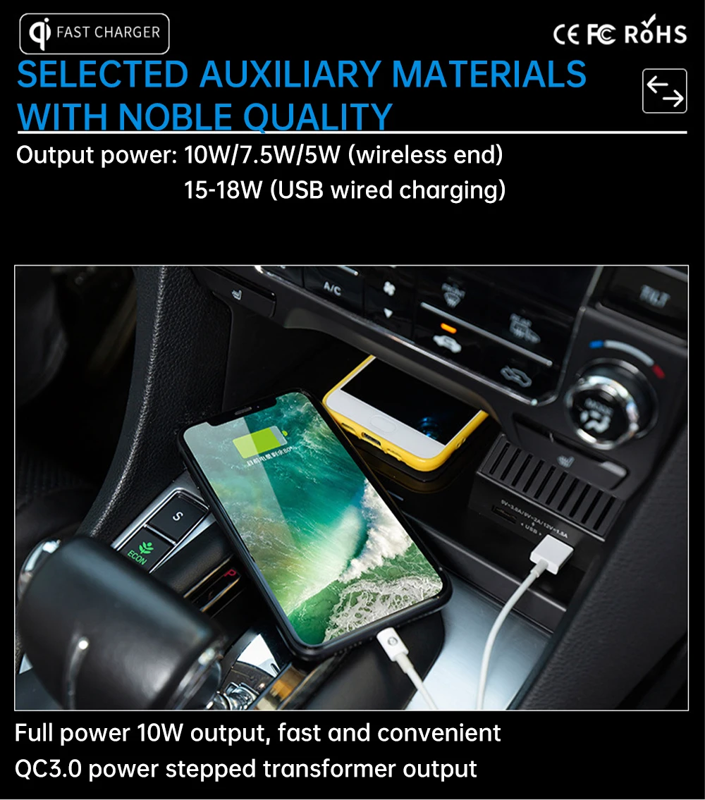 MOCENDO QI Wireless Charger Auto Parts 15W Quick For Honda URV/AVANCIER 2017-2023 USB Multi-socket Phone Accessories
MOCENDO QI Wireless Charger Auto Parts 15W Quick For Honda URV/AVANCIER 2017-2023 USB Multi-socket Phone Accessories