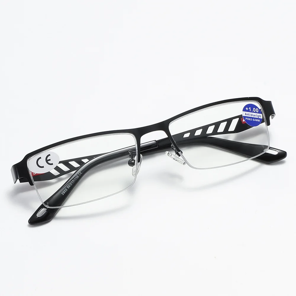 Metal Half-frame Business-style Presbyopia Glasses Stylish Square-frame Blue Light-blocking High-definition Reading Glasses
Metal Half-frame Business-style Presbyopia Glasses Stylish Square-frame Blue Light-blocking High-definition Reading Glasses