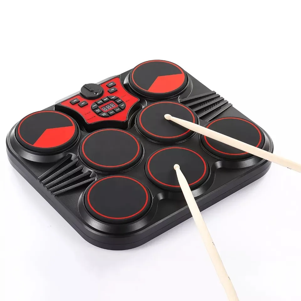 Tabletop Electric Drum Set with Foot Pedal Electronic Jazz Drum Lithium Battery USB Rechargeable Portable for Travel Beginners
Tabletop Electric Drum Set with Foot Pedal Electronic Jazz Drum Lithium Battery USB Rechargeable Portable for Travel Beginners