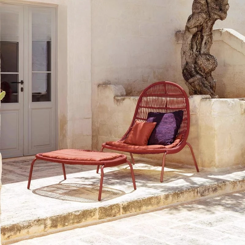 Sofa single rattan chair recliner lazy outdoor balcony designer soft decoration villa courtyard
Sofa single rattan chair recliner lazy outdoor balcony designer soft decoration villa courtyard