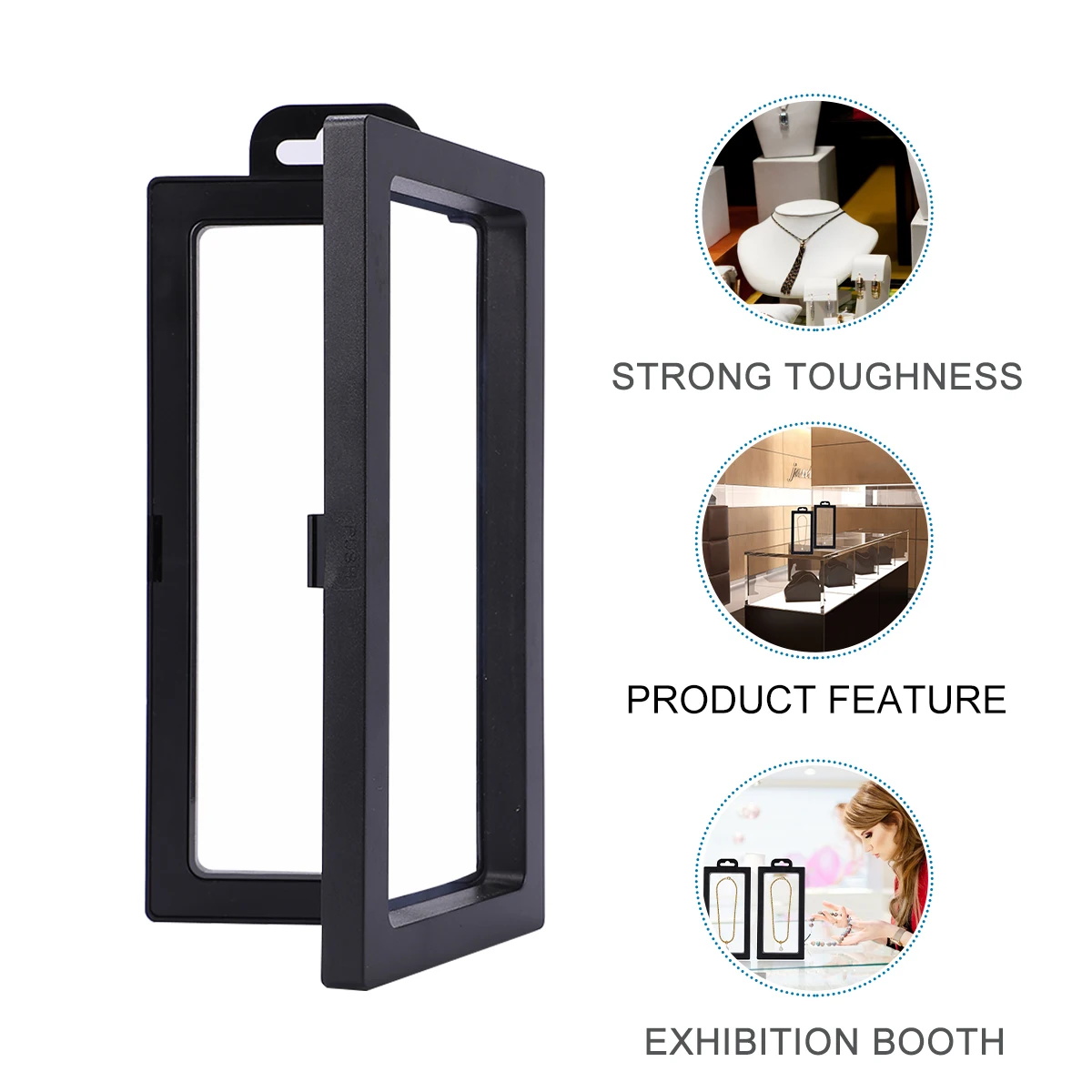 Jewelry Organizer Display Stand Black Frames PE Crafts Necklace Storage Case for
Jewelry Organizer Display Stand Black Frames PE Crafts Necklace Storage Case for
