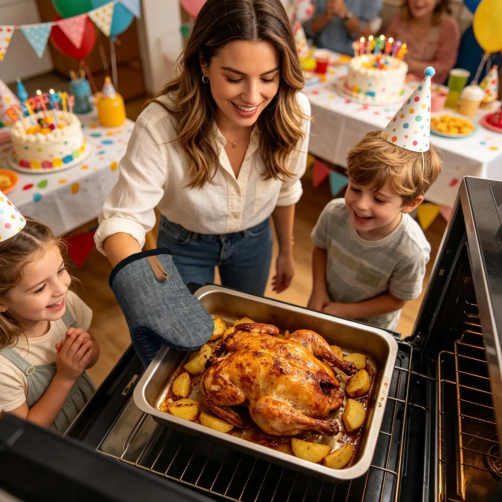 Short Oven Mitts Silicone Lining Non-Slip Heat Resistant 2 Pieces Kitchen Cooking Oven Mitts For Hot Baking Trays Bowls Plates
Short Oven Mitts Silicone Lining Non-Slip Heat Resistant 2 Pieces Kitchen Cooking Oven Mitts For Hot Baking Trays Bowls Plates