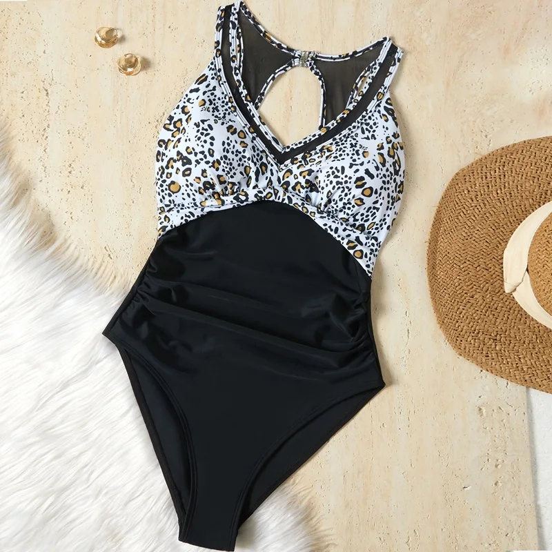 2026 V-Neck Swimwear Leopard Women's One-Piece Swimsuit Push Up Tummy Control Bathing Suit Mesh Slimming Full Coverage Beachwear
2026 V-Neck Swimwear Leopard Women's One-Piece Swimsuit Push Up Tummy Control Bathing Suit Mesh Slimming Full Coverage Beachwear
