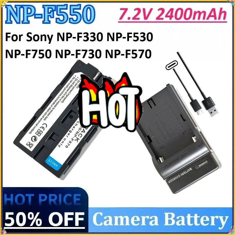 For Sony NP-F330 NP-F530 CCD-RV100 CCD-TRV8 NP-F750 NP-F7301 7.2V 2400mAh New NP-F550 NP-F570 Camera Battery +USB Type-C Charger
For Sony NP-F330 NP-F530 CCD-RV100 CCD-TRV8 NP-F750 NP-F7301 7.2V 2400mAh New NP-F550 NP-F570 Camera Battery +USB Type-C Charger
