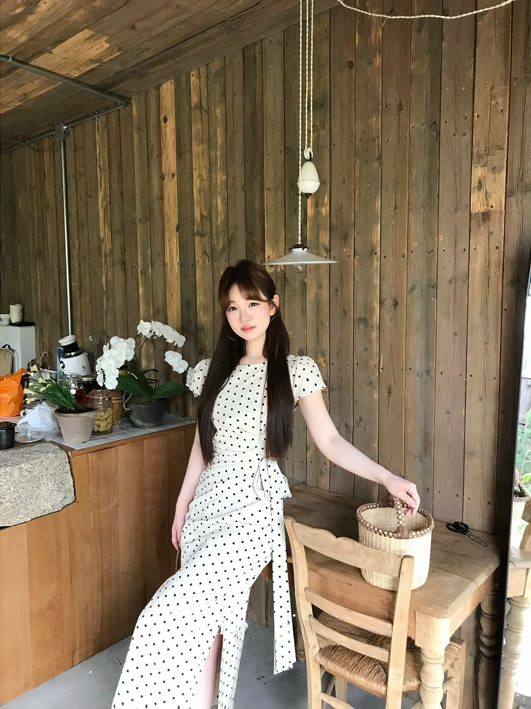 Gentle Waisted Short Sleeve Polka Dot Cotton Linen Dress Slit High Waist Summer Fashion Women's Regular Thick A-Line Skirt
Gentle Waisted Short Sleeve Polka Dot Cotton Linen Dress Slit High Waist Summer Fashion Women's Regular Thick A-Line Skirt