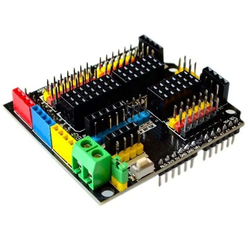 Плата расширения датчиков A37T-Sensor Shield V5.0 для робототехники и электронных конструкторов, совместимая с UNO-R3
Плата расширения датчиков A37T-Sensor Shield V5.0 для робототехники и электронных конструкторов, совместимая с UNO-R3