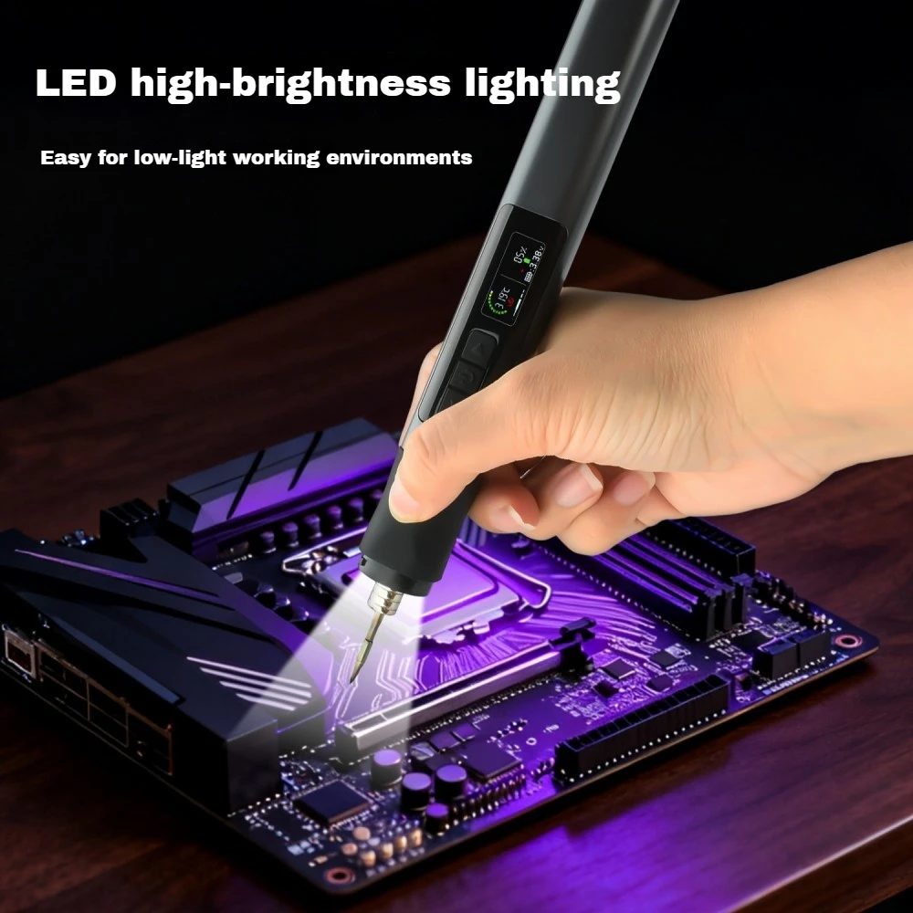 Wireless Soldering Iron With Dual Charging Base & Type-C 1900mAh 180-480 Celsius Temperature Control LED Display Soldering Iron
Wireless Soldering Iron With Dual Charging Base & Type-C 1900mAh 180-480 Celsius Temperature Control LED Display Soldering Iron