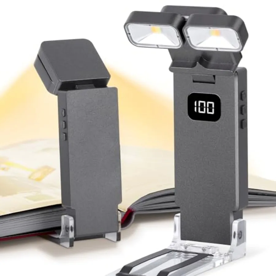 Book Lights for Reading at Night, Rechargeable 1000mAh Reading Lights for Books in Bed Dual-Heads Small Desk Lamps for Home Off
Book Lights for Reading at Night, Rechargeable 1000mAh Reading Lights for Books in Bed Dual-Heads Small Desk Lamps for Home Off