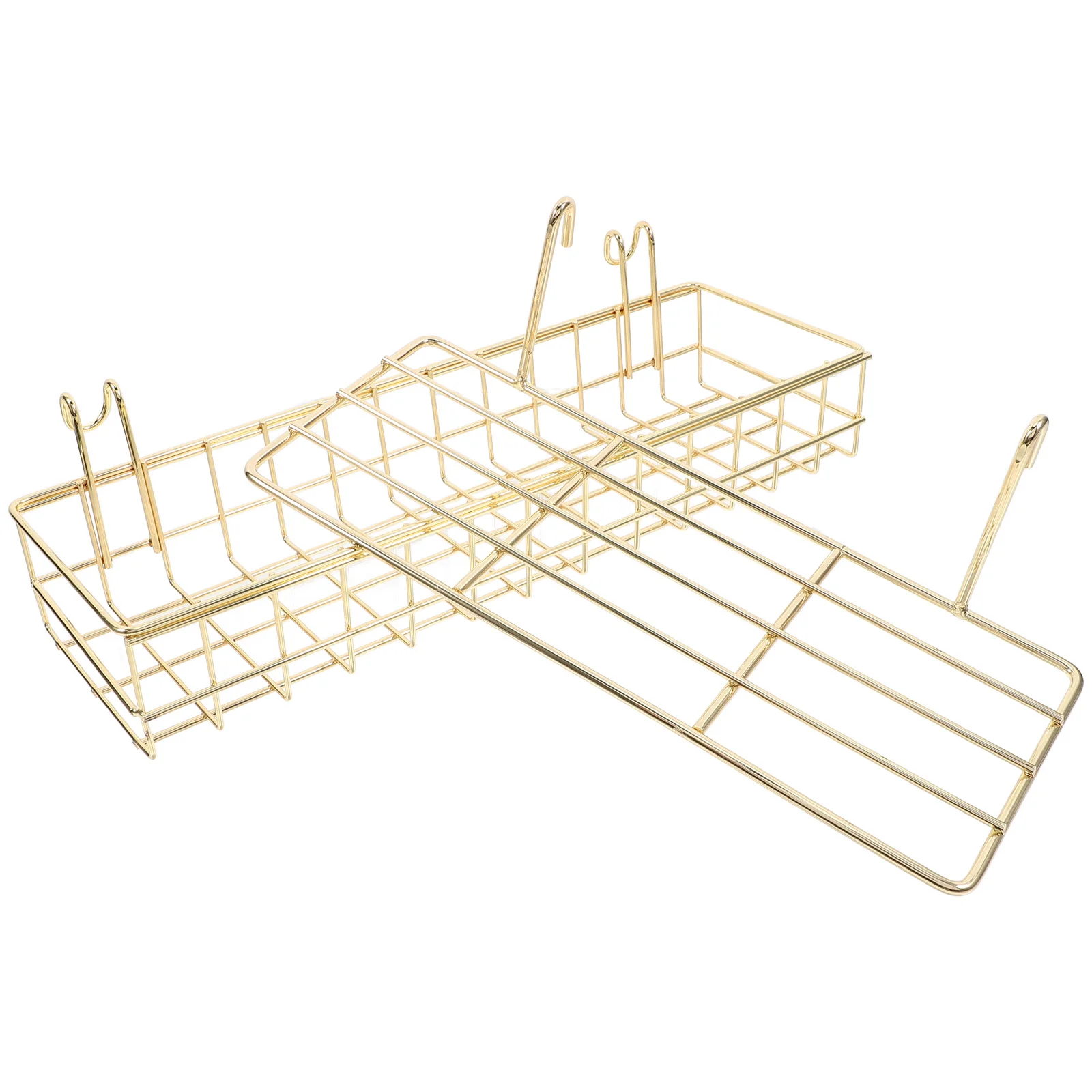 2pcs Wall Mounted Storage Rack Gold Wire Basket Grid Panel Shelf Mesh Plant Hanger Iron Deck Railing ganizer Home Decor
2pcs Wall Mounted Storage Rack Gold Wire Basket Grid Panel Shelf Mesh Plant Hanger Iron Deck Railing ganizer Home Decor