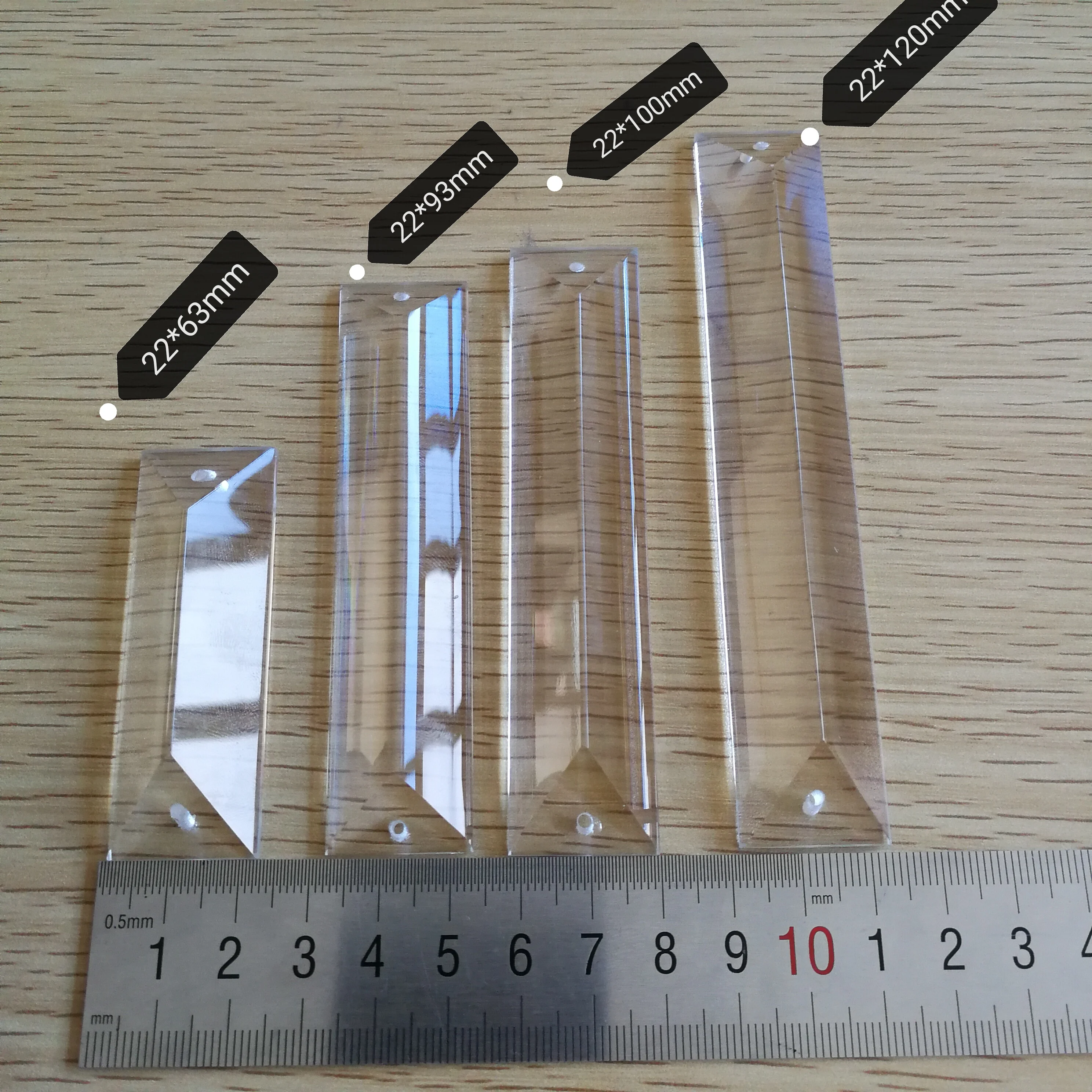 10Pcs 22mmx63mm-22mmx300mm Crystal Trimming Prism Transparent Color for SunCatcher Feng Shui Hanging On the Chandelier Decor
10Pcs 22mmx63mm-22mmx300mm Crystal Trimming Prism Transparent Color for SunCatcher Feng Shui Hanging On the Chandelier Decor