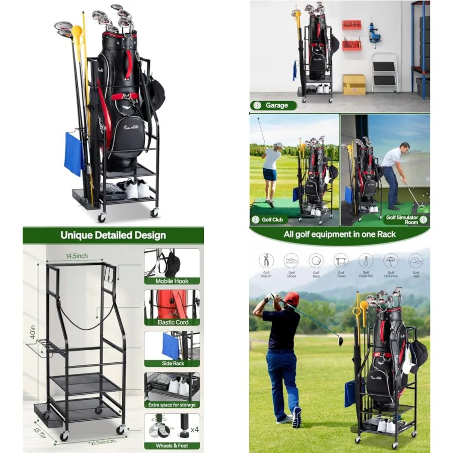 Golf Bags Storage Garage Organizer - Golf Bag Stand Fit Single Golf Bags, Golf Clubs, and Golf Equipment Accessories, Golf Bag
Golf Bags Storage Garage Organizer - Golf Bag Stand Fit Single Golf Bags, Golf Clubs, and Golf Equipment Accessories, Golf Bag