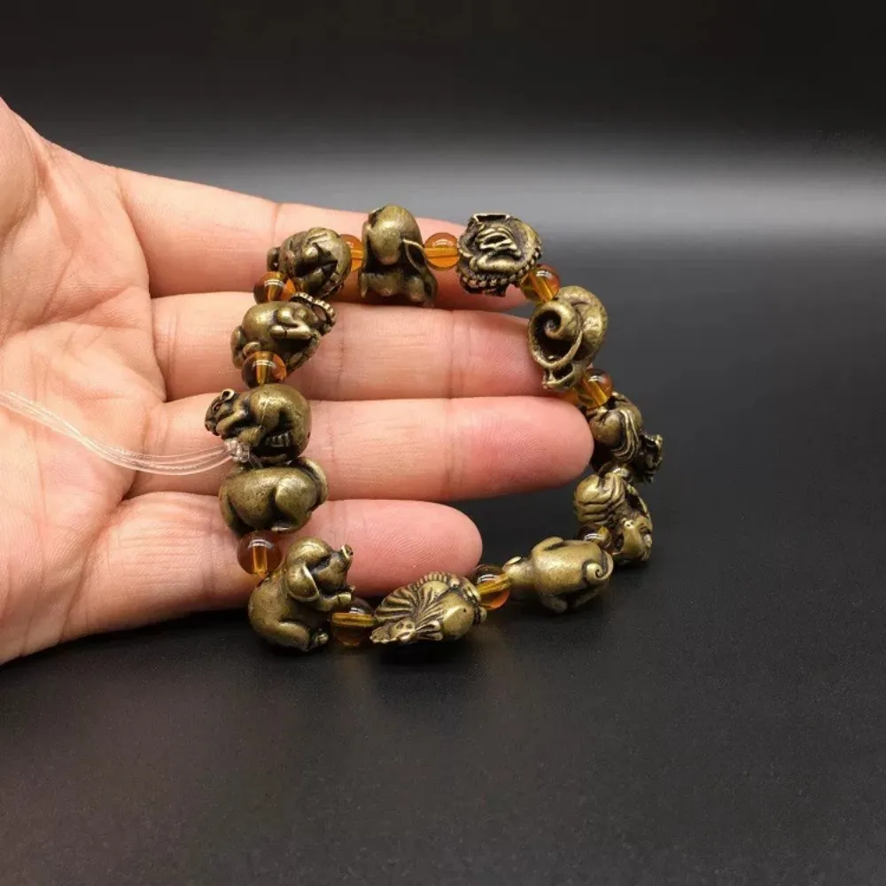 Set of 12 Antique Solid Brass Zodiac Animal Pendant Bracelet Rat to Pig Home Gift
Set of 12 Antique Solid Brass Zodiac Animal Pendant Bracelet Rat to Pig Home Gift