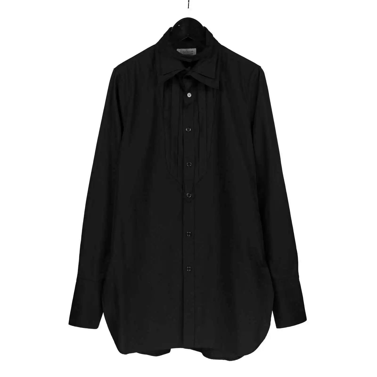 TOP-YAMAMOTO original design men's dark-themed black pure cotton long-sleeved loose three-layer collar shirt
TOP-YAMAMOTO original design men's dark-themed black pure cotton long-sleeved loose three-layer collar shirt