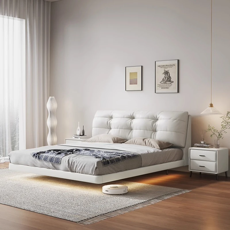 Роскошные подвесные двуспальные кровати 200x220 см, королевский размер, плавающая кровать в кремовом стиле, деревянный мягкий каркас, мебель для спальни Twin Queen
Роскошные подвесные двуспальные кровати 200x220 см, королевский размер, плавающая кровать в кремовом стиле, деревянный мягкий каркас, мебель для спальни Twin Queen