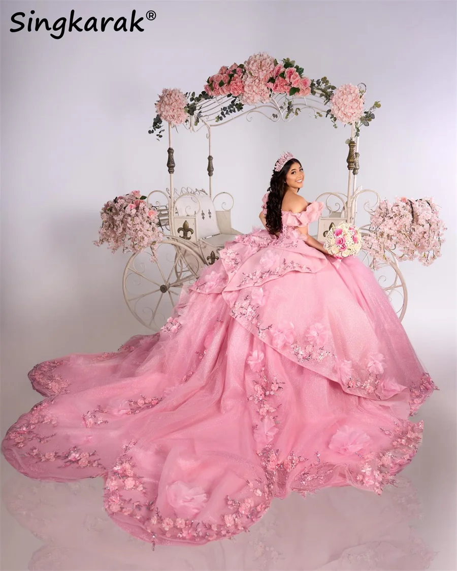 Luxury Pink Princess Ball Gown Quinceañera Dresses 2025 Appliques Beads Birthday Party Gown For 15th Girls Customized
Luxury Pink Princess Ball Gown Quinceañera Dresses 2025 Appliques Beads Birthday Party Gown For 15th Girls Customized